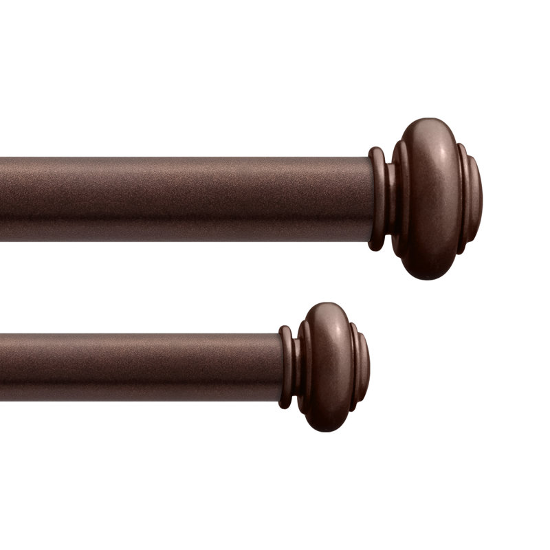 Yampa Adjustable Double Curtain Rod, 36" - 66"