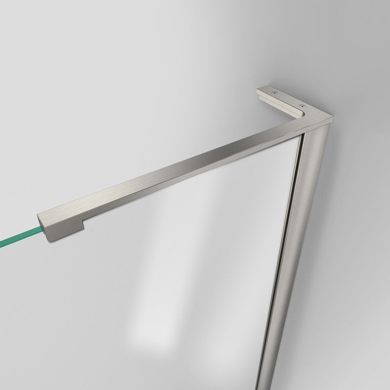 DreamLine Unidoor-LS 38 - 39 inch W x 72 inch H Frameless Hinged Shower Door in Brushed Nickel, Brushed Nickel, 39"