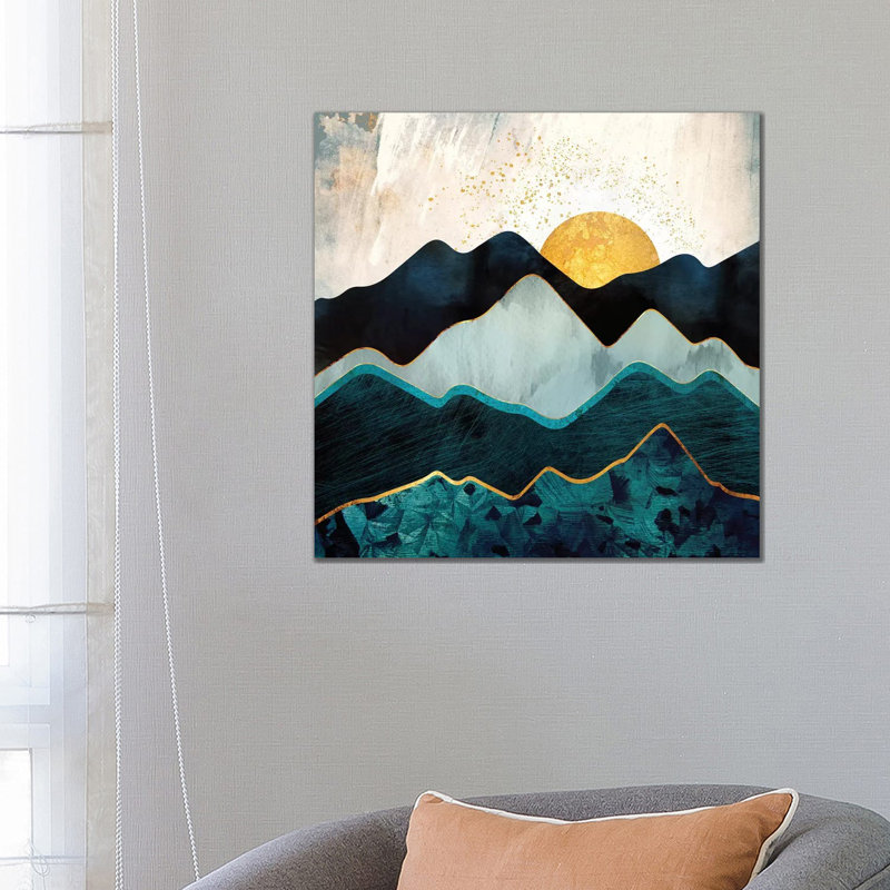 Glacial Hills - impression d'art graphique, 26" H x 26" W x 1.5'' D, Aucun mat, Toile tendue
