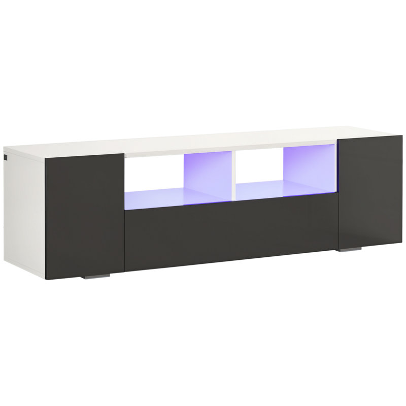 Meuble télé pour téléviseur de 60 po ou moins Guerrino, Gris clair