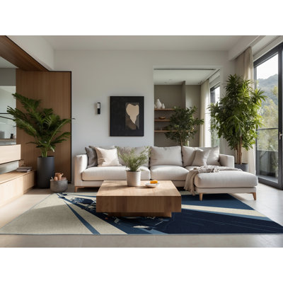 Tapis beige doux et moelleux Enders