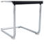 Ensemble de 4 chaises de salle à manger modernes en cuir de polyuréthane noir avec base en porte-à-faux chromée - sièges de cuisine contemporains à haut dossier-1995808635-1995808630