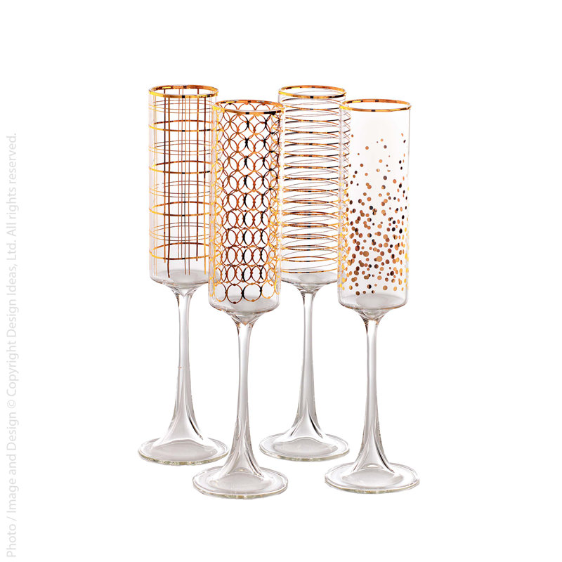 Ensemble de 4 flûtes à champagne Karch Kyra