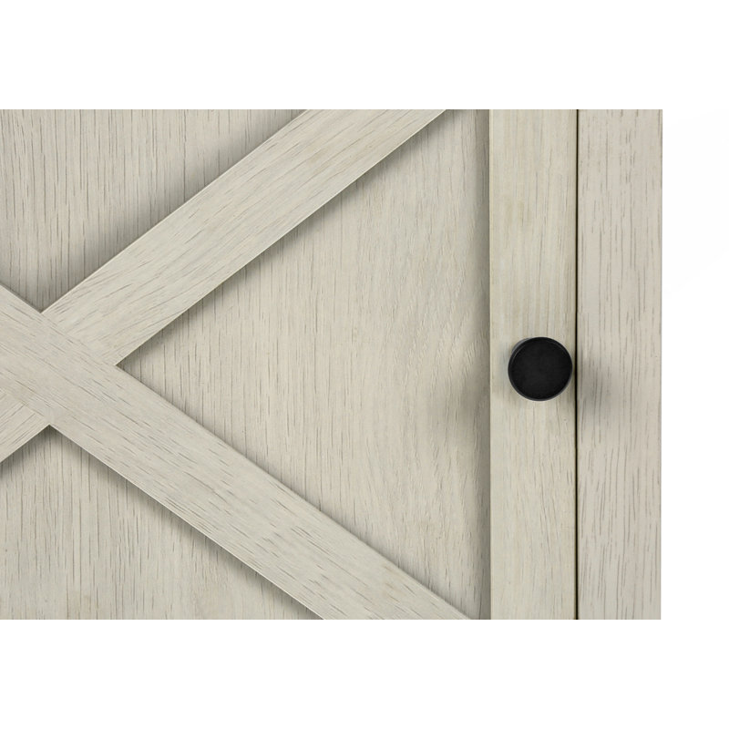 Table d'appoint 1 porte de style transitionnel avec tablette ouverte