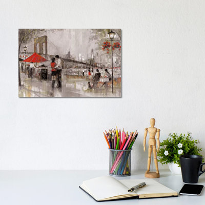 New York Romance by Ruane Manning - Wrapped Canvas Painting
