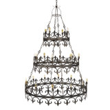 Venetian 24 - Light Candle Style Tiered Chandelier