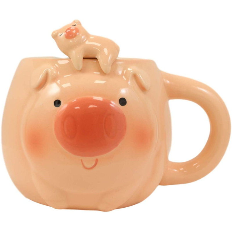 Adorable cochon porky bacon avec pêne dormant piglet sur une cuillère à café