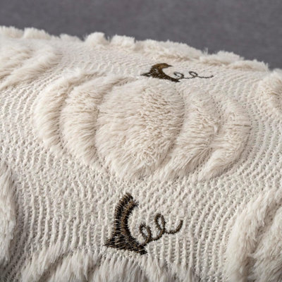Housses de coussin citrouille d'automne 40x40 cm, lot de 2, beige, style ferme automnale, douces et moelleuses, en fausse fourrure, idéales pour la décoration de l'Action de grâce, coussins décoratifs d'automne, coussins pour véranda, canapé, lit ou salon.