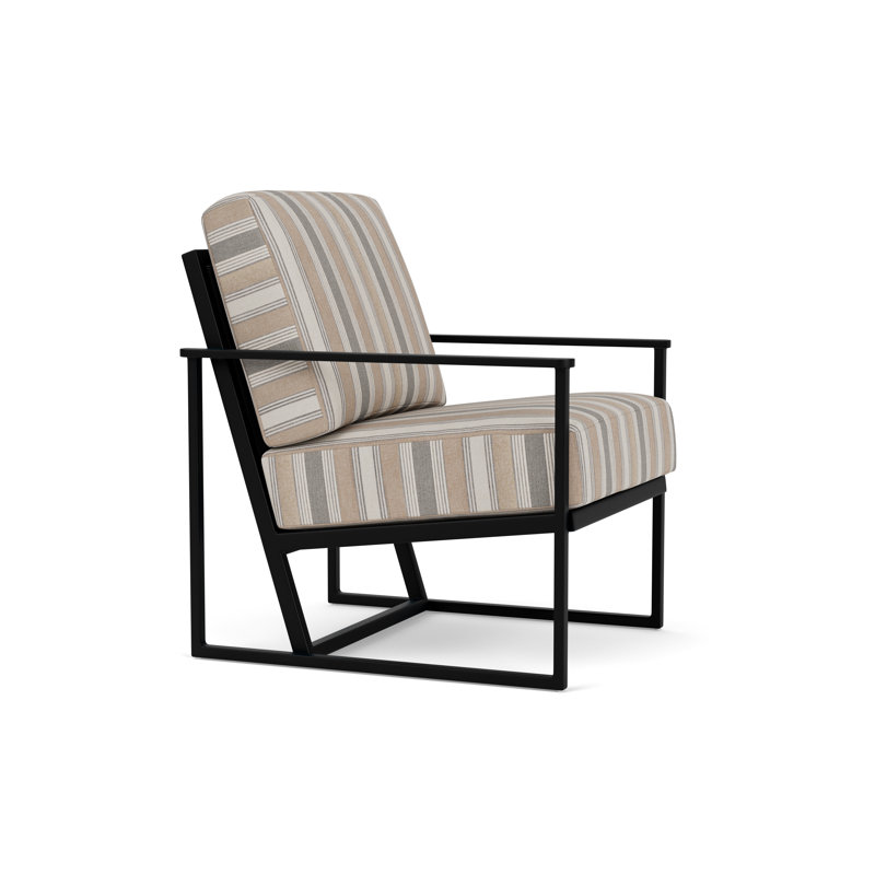 Summit Outdoor Lounge Chair, Ebony, Matte White, Purveyor Pewter