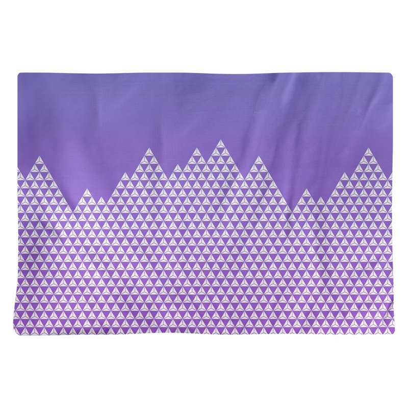 Napperon en coton 18 po Mountain, Bleu / Mauve