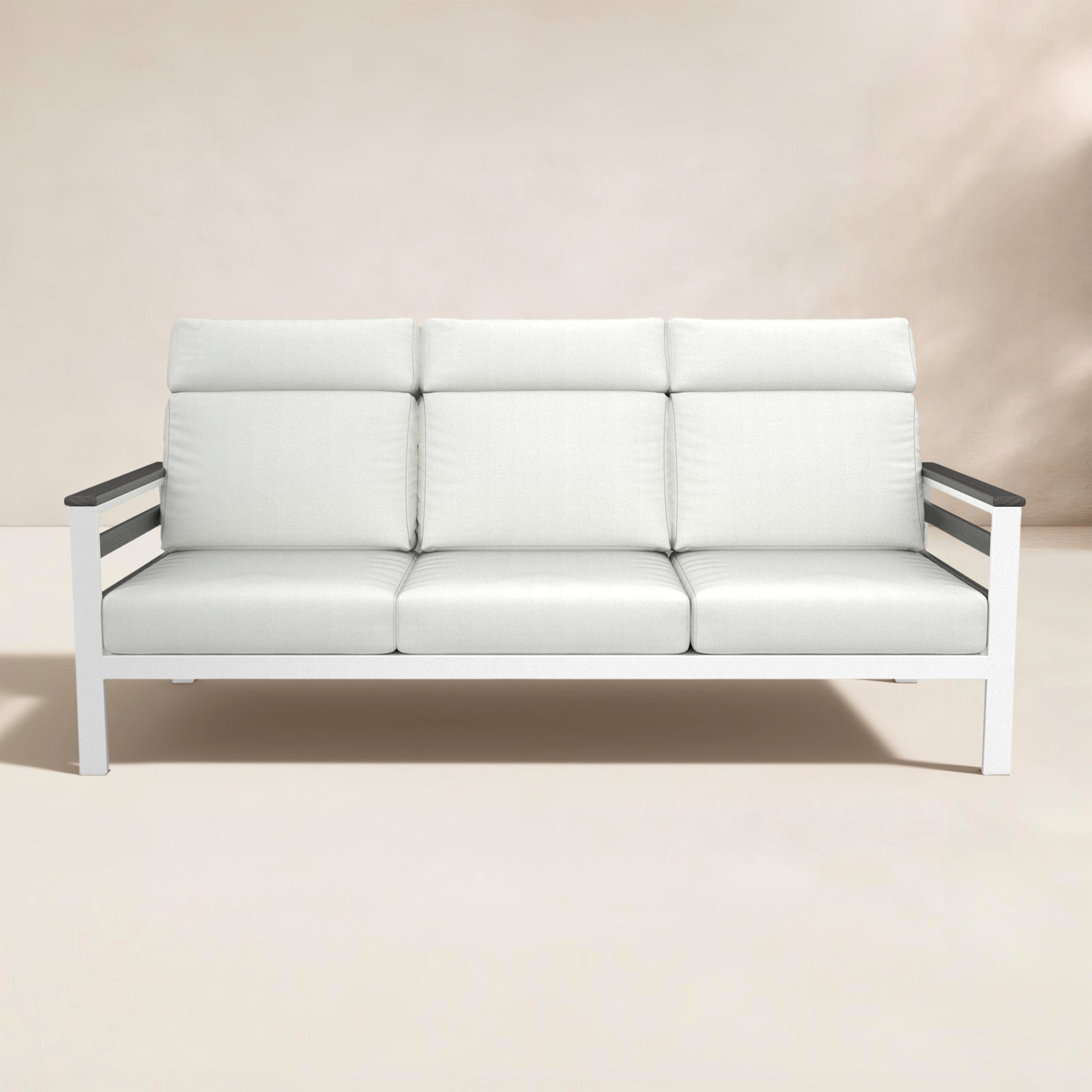 Townsend 80" Sunbrella® Patio Sofa, Gray, Bliss Dew