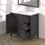Meuble-lavabo de salle de bain moderne 35,5 "avec lavabo, armoire de rangement avec portes à fermeture douce et 3 tiroirs, Munich