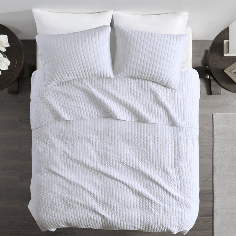 3 pièces de courtepointe sarcelle pour très grand / très grand lit - réversible, microfibre, literie rembourrée en coton attrayante