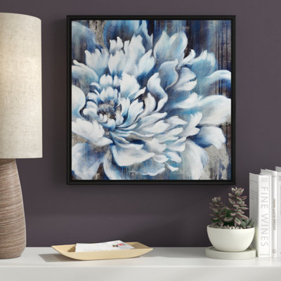 « indigo fleur iv », reproduction d’art sur toile