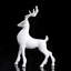 Délicat décor de cerf en céramique - œuvre d'art émaillée blanche intemporelle