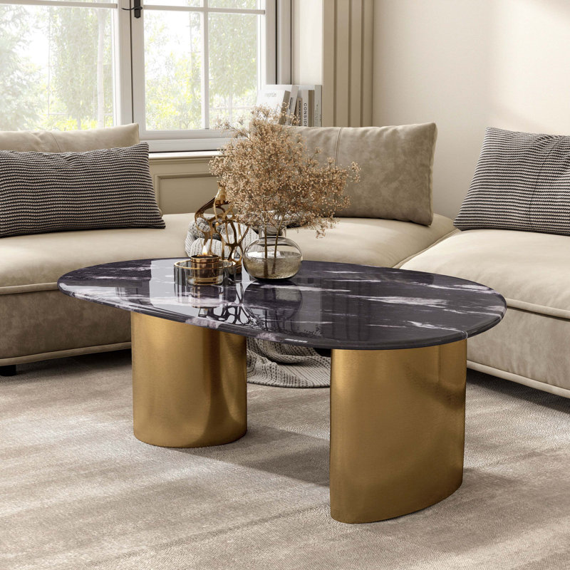 Rone Sintered Stone Oval Coffee Table