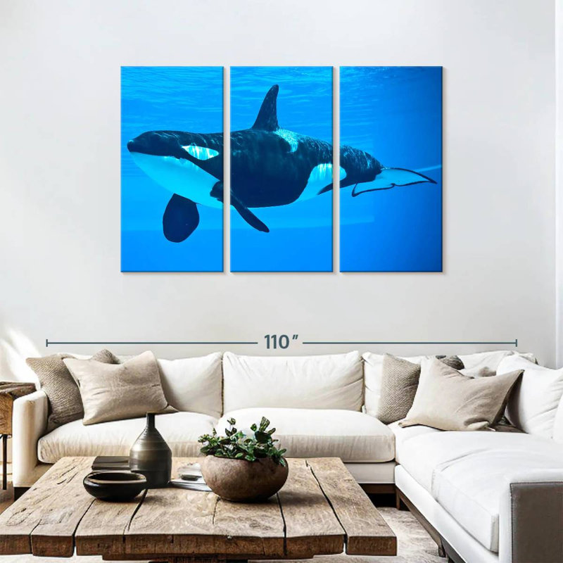 Brampt Friendly Killer Whale, 48" H x 74" W