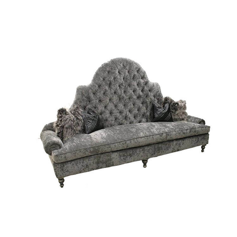 Leather Sofa, Old Gold E, French Ivory, St. Andrews Moss