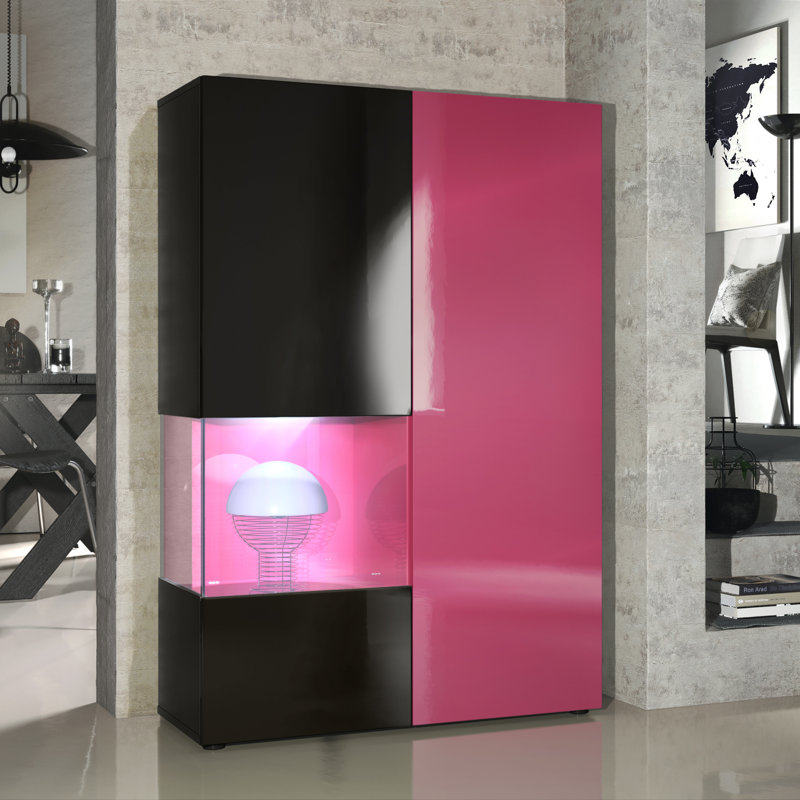 Mcandrews Display Cabinet, Petrol, With LED