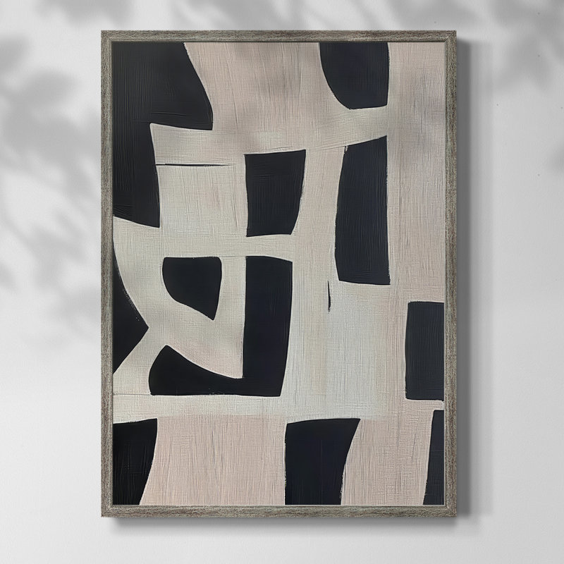ABSTRACT Series, impression encadrée en bois massif, H 11 po x l 9 po
