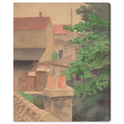 Rooftops Canvas Impressionism Art by