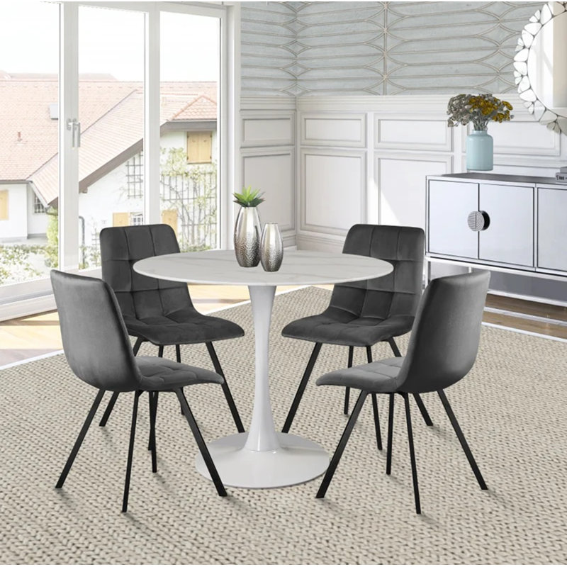 Faux Dining Table, 30"H x 32"L x 32"W