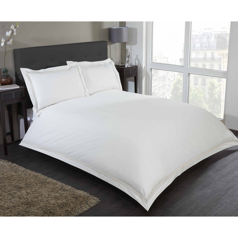 Pikria Cotton Blend Solid Colour Bedding with Pillowcases, Single Duvet Cover + 1 Standard Pillowcase