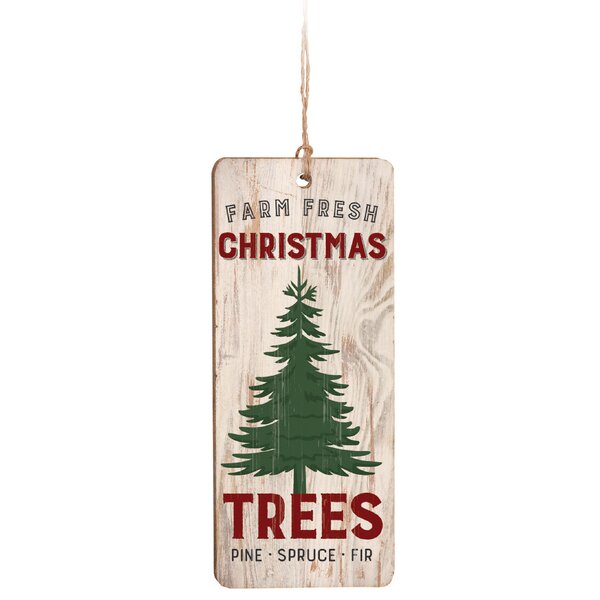 The Holiday Aisle® Wood Hanging Figurine Ornament & Reviews | Wayfair