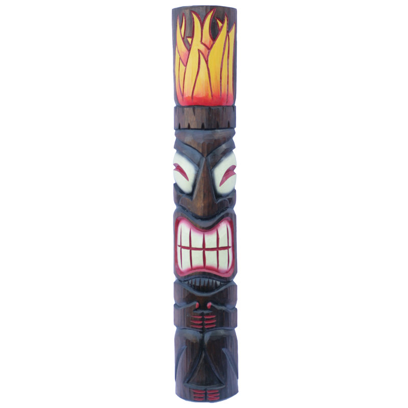 Décoration murale 40 "H Tiki Mask Fire God Tropical