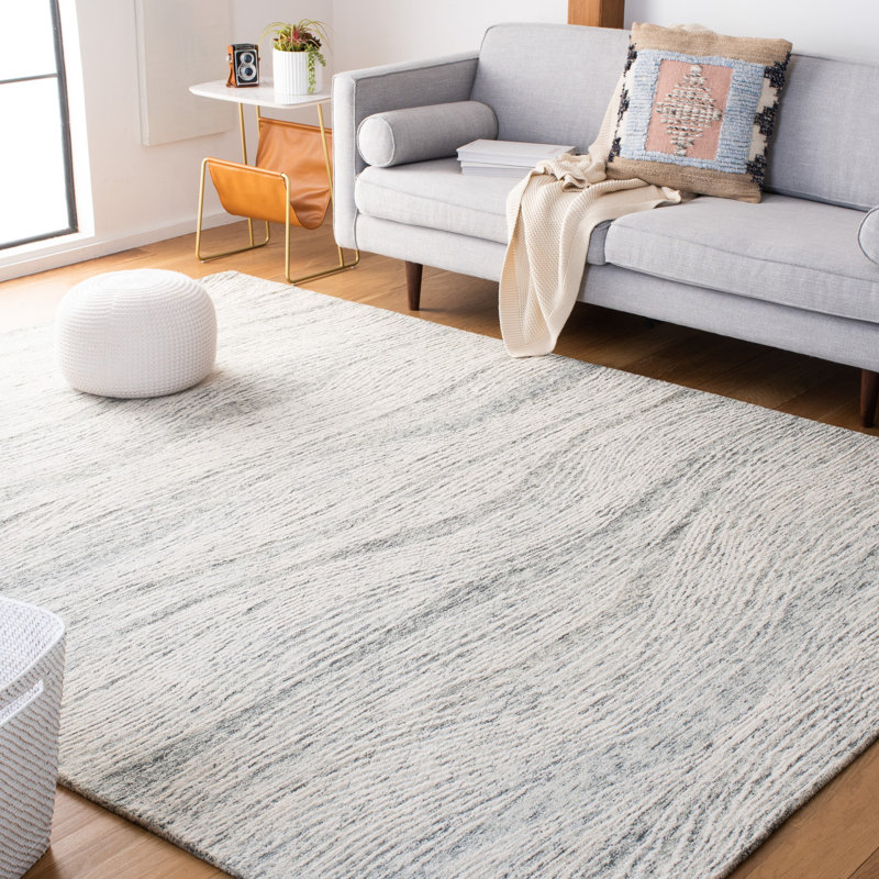 Tapis en laine et coton touffeté à la main Alea Metro, Rectangle 8 pi x 10 pi
