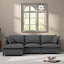Canapé modulaire avec repose-pieds Chenille-114344392