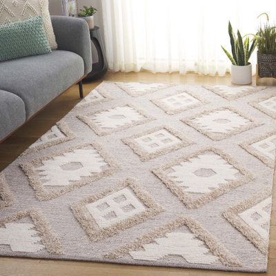 Keyin Hand Woven Wool Pile Southwestern Rug