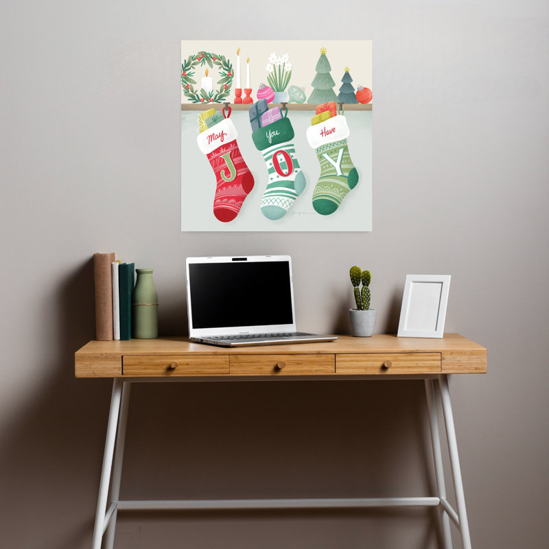 Art contemporain de Noël avec bougies, H 18 po x l 18 po