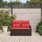  2-Seater Garden Sofa With Cushions Brown Poly Rattan-59456113