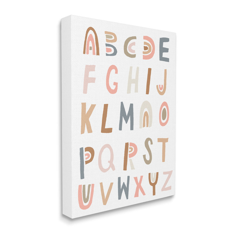 Alphabet arc-en-ciel Lanham, Toile tendue, H 40 po x l 30 po x 1,5 po