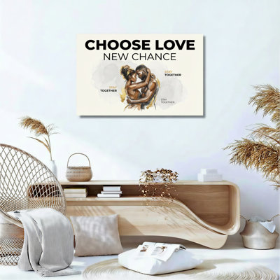 Ensemble d'une toile murale « Choisissez l'amour »