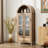 73" Tall Arched Storage Display Cabinet-163016237