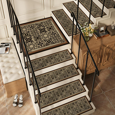 Tapis d'escalier antiadhésif antidérapant pour escaliers de style américain