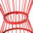 Red Outdoor Side Table, 16" With Fashionable Iron Frame & Table Stylish Look