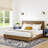 Cortina Live Edge Rectangular Headboard Solid Oak Wood Bed-98847114
