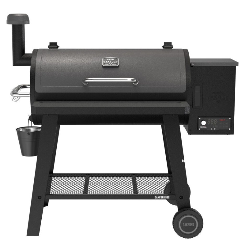Barbecue à granules de bois 36 po Oakford avec surface de cuisson de 930 pieds carrés, grilles en acier, indicateur de vue I-site, barbecue à granules robuste avec connectivité Bluetooth - 910-0509
