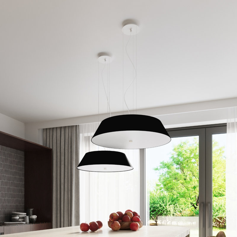Daisy-Mae 5 - Light Dome Pendant, 110cm H x 60cm W x 60cm D, Black