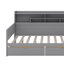  Lit de jour avec tablettes de rangement, tiroirs de rangement et bureau d'étude-1039960099