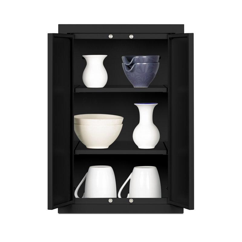 Armoire murale, H 18 po x l 12 po x P 12 po, Noir