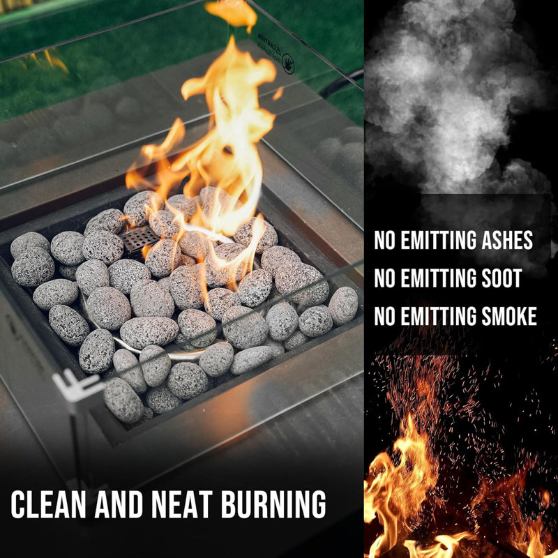 G & R PLUMBING ENTERPRISES, INC. Black Natural Tumbled Stones Round ...