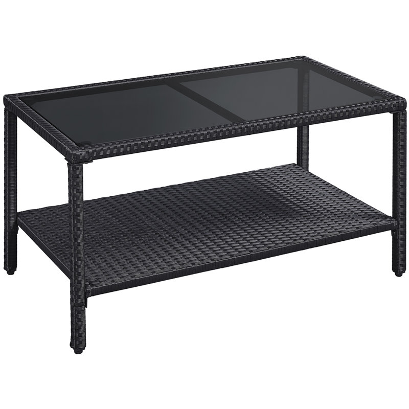 Rectangular Metal Outdoor Coffee Table , 92.5cm cm W 50.5cm cm D