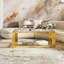 Table basse moderne, table rectangulaire avec tablette inférieure-772842108-772842110
