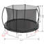 Trampoline (coussin de couleur double face), trampoline pour enfants et adultes avec filet et échelle, poteau de clôture incurvé