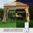 11 Ft. W x 11 Ft. D Iron Patio Gazebo with Solar LED Lights-110916858-110916857