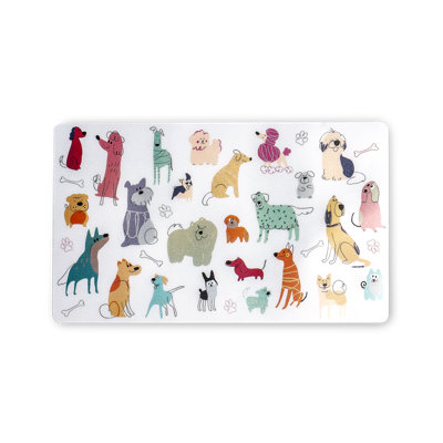 Dog Whimsy Print Pet Placemat, PP & EVA